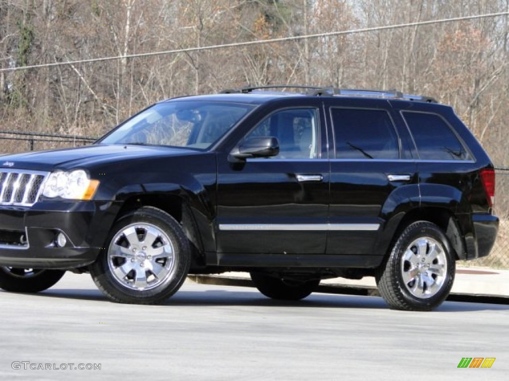 2008 Grand Cherokee Overland 4x4 - Black / Saddle Brown/Dark Slate Gray photo #31