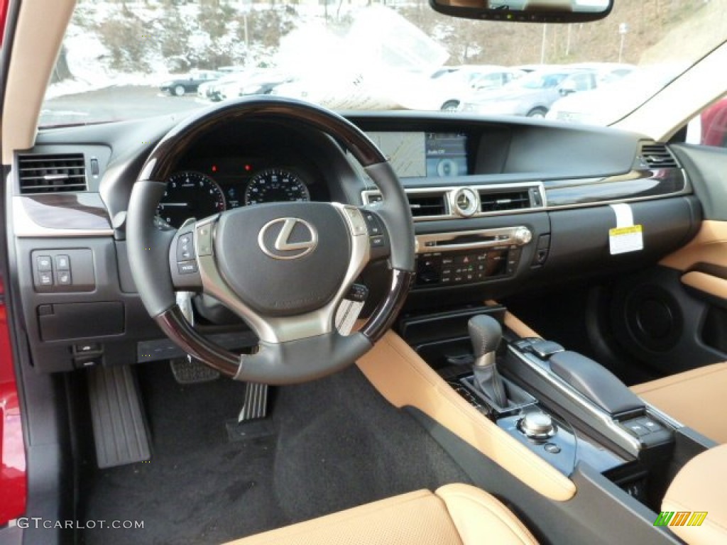 2014 Lexus GS 350 AWD Flaxen Dashboard Photo #88391873