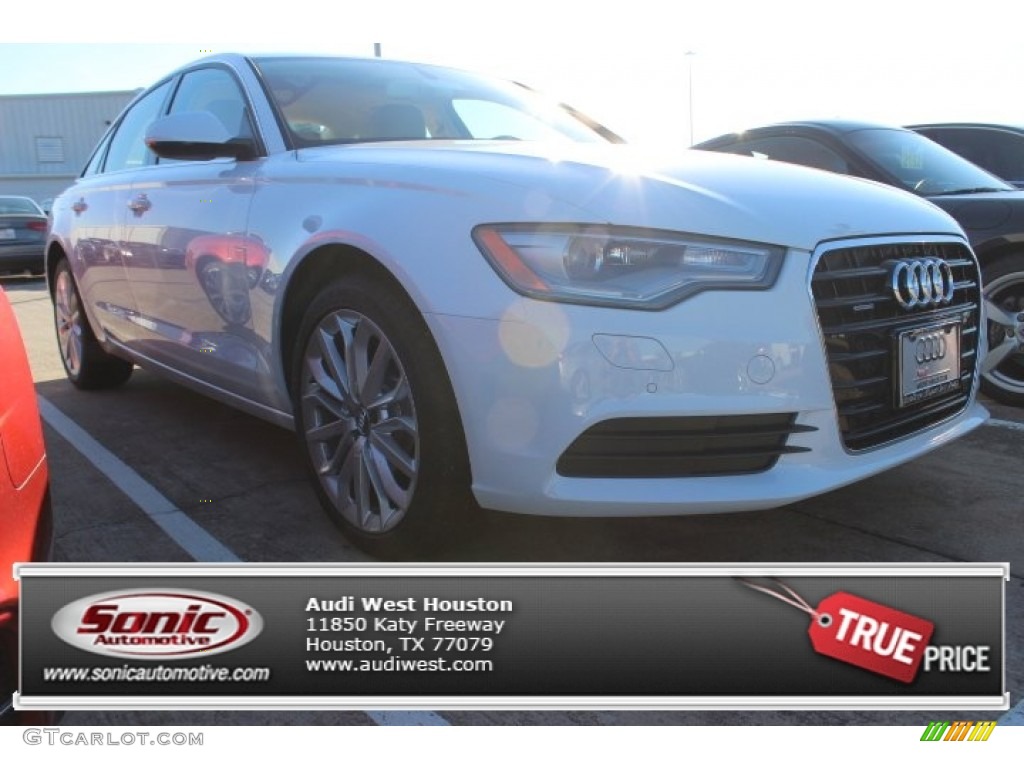 2014 A6 2.0T quattro Sedan - Glacier White Metallic / Velvet Beige photo #1