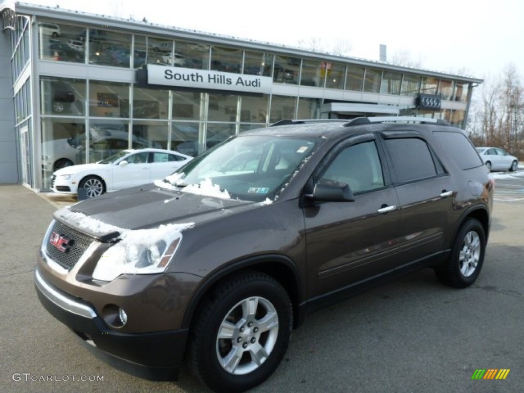 2012 Acadia SLE AWD - Medium Brown Metallic / Ebony photo #1