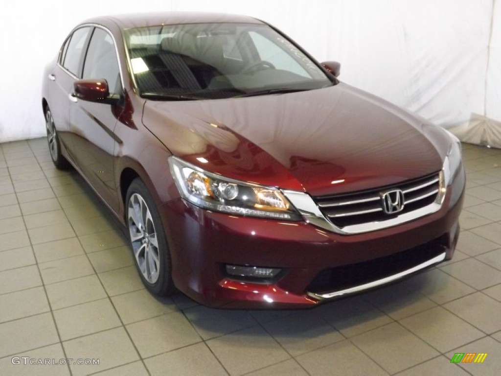 2014 Accord Sport Sedan - Basque Red Pearl II / Black photo #1