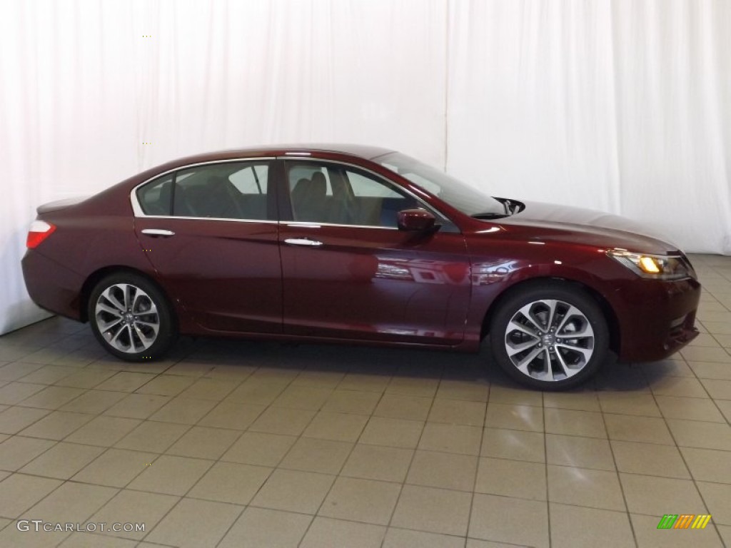 2014 Accord Sport Sedan - Basque Red Pearl II / Black photo #5