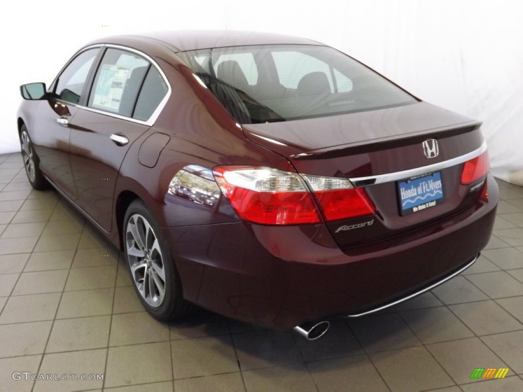2014 Accord Sport Sedan - Basque Red Pearl II / Black photo #6