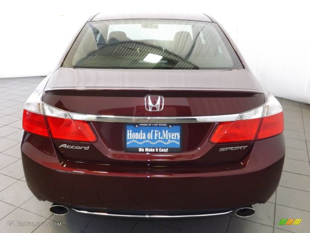 2014 Accord Sport Sedan - Basque Red Pearl II / Black photo #7