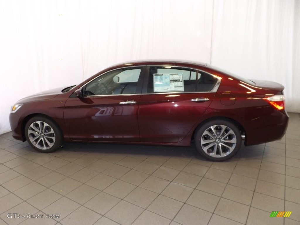 2014 Accord Sport Sedan - Basque Red Pearl II / Black photo #8