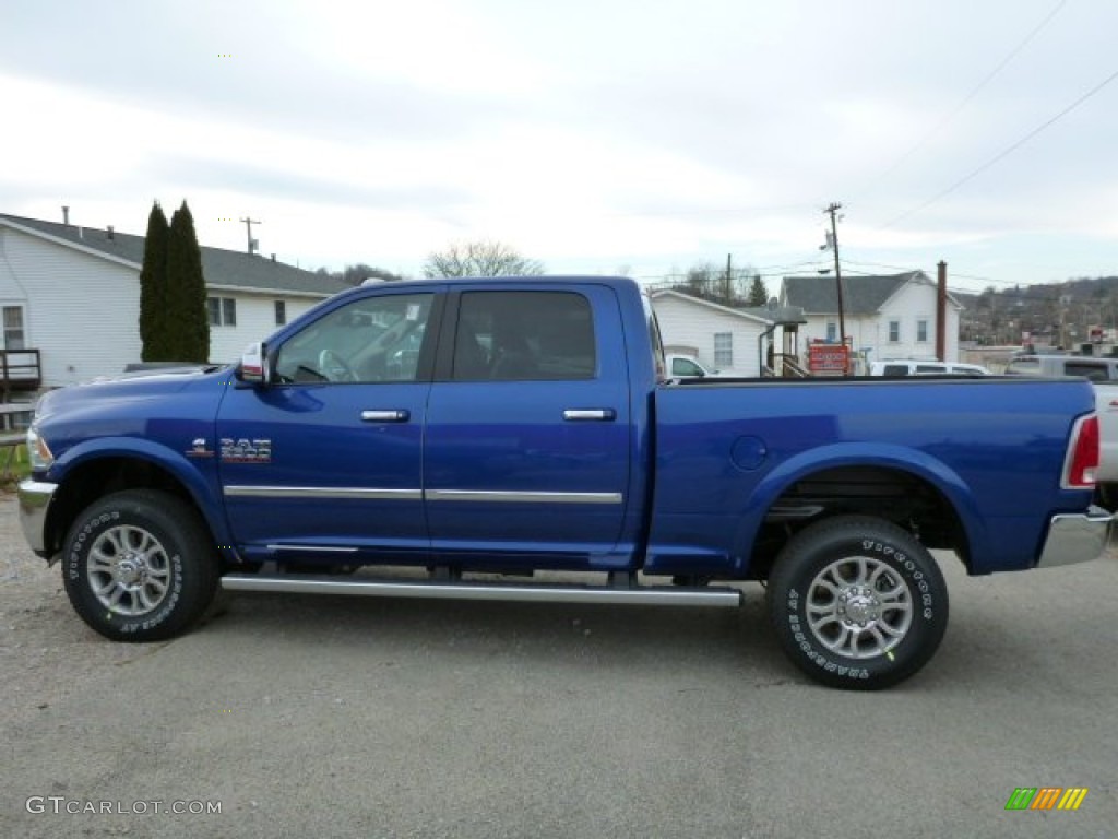 2014 2500 Laramie Crew Cab 4x4 - True Blue Pearl Coat / Black photo #2
