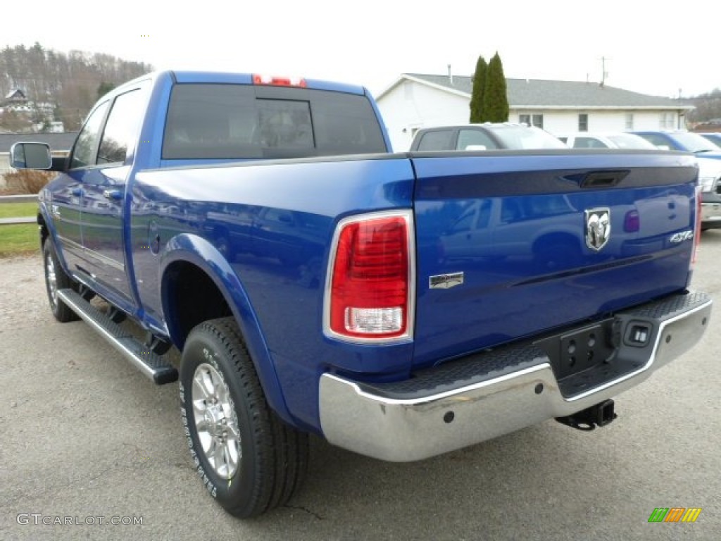 2014 2500 Laramie Crew Cab 4x4 - True Blue Pearl Coat / Black photo #3