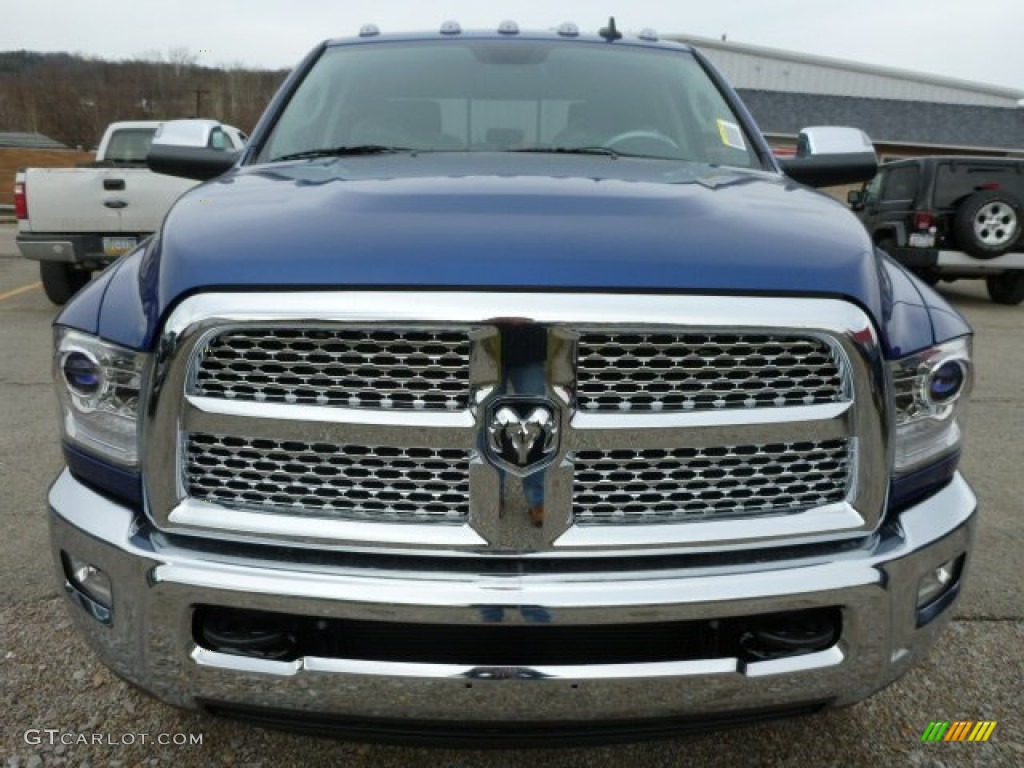 2014 2500 Laramie Crew Cab 4x4 - True Blue Pearl Coat / Black photo #8