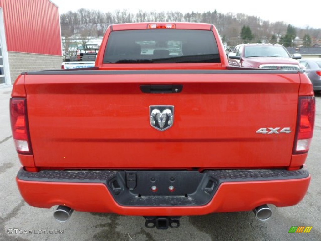 2014 1500 Express Quad Cab 4x4 - Flame Red / Black/Diesel Gray photo #4