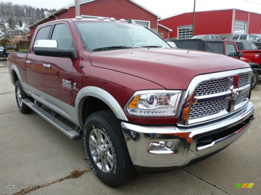 Deep Cherry Red Crystal Pearl 2014 Ram 2500 Laramie Crew Cab 4x4 Exterior Photo #88402122