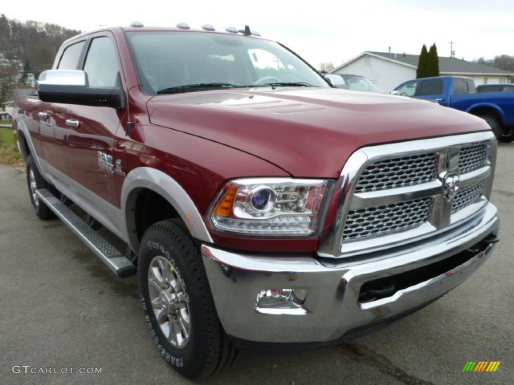 Deep Cherry Red Crystal Pearl 2014 Ram 2500 Laramie Crew Cab 4x4 Exterior Photo #88402524