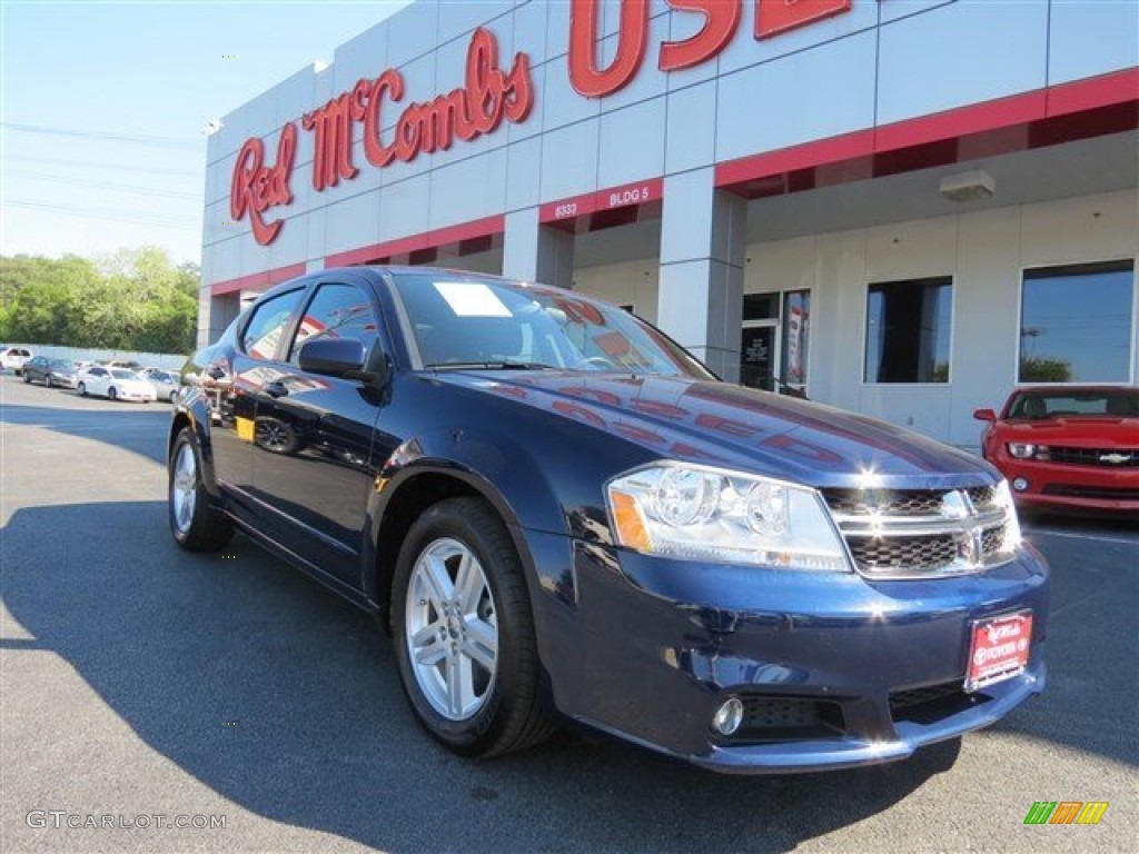 2013 Avenger SXT V6 - True Blue Pearl / Black photo #1