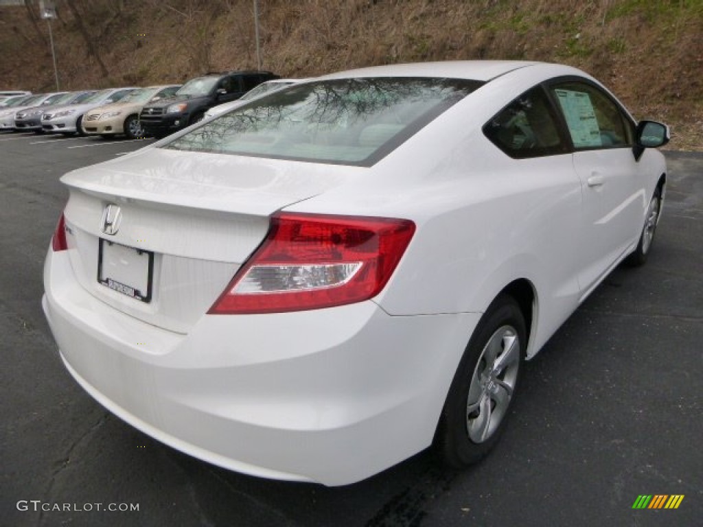 2013 Civic LX Coupe - Taffeta White / Gray photo #5
