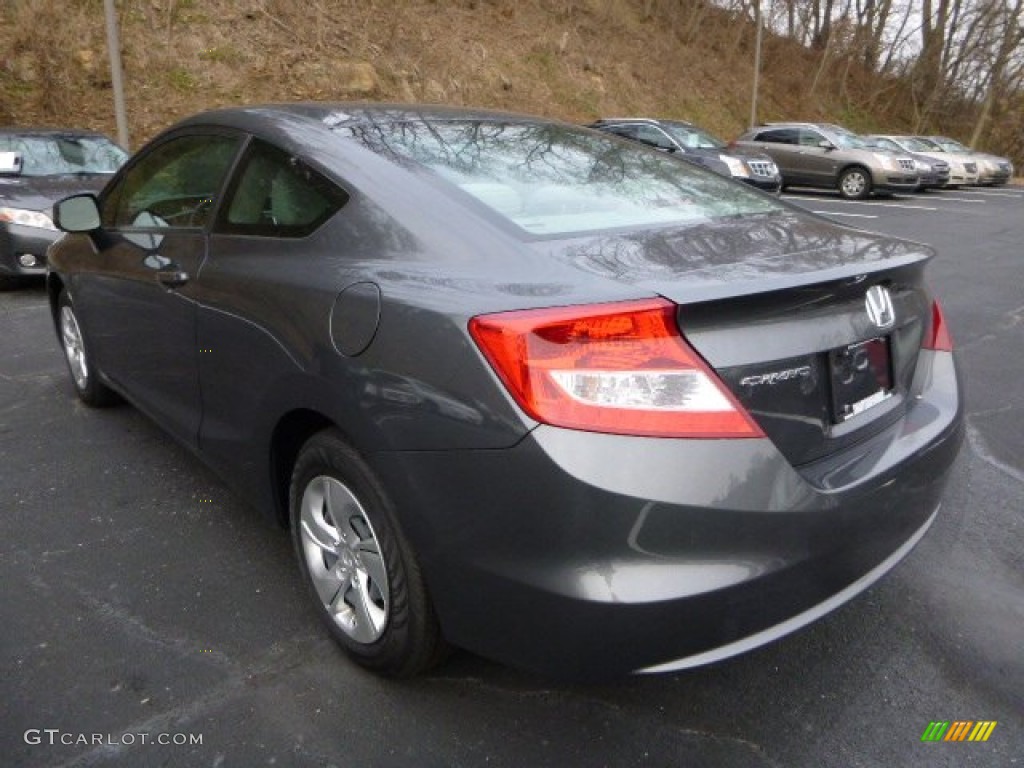 2013 Civic LX Coupe - Polished Metal Metallic / Gray photo #3