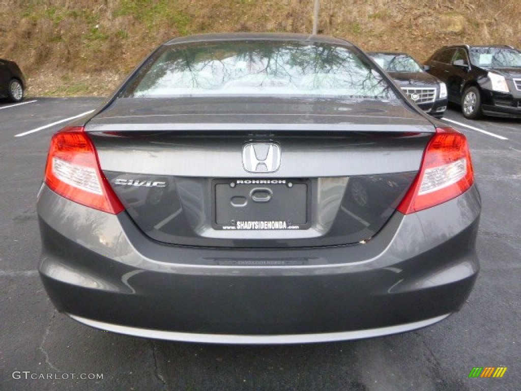 2013 Civic LX Coupe - Polished Metal Metallic / Gray photo #4