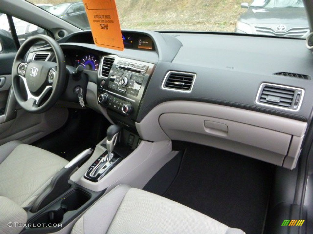 2013 Civic LX Coupe - Polished Metal Metallic / Gray photo #12