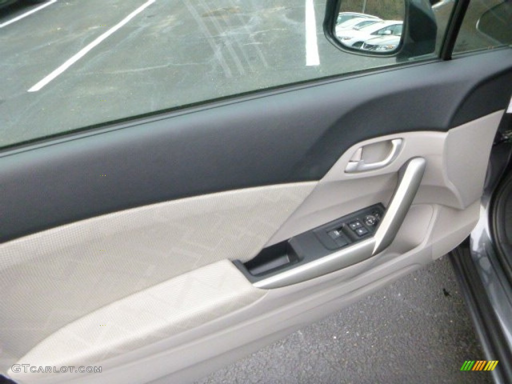 2013 Civic LX Coupe - Polished Metal Metallic / Gray photo #13