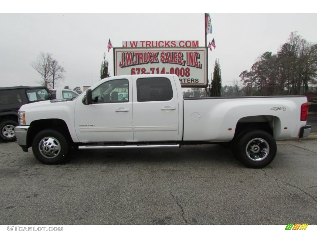 2011 Silverado 3500HD LTZ Crew Cab 4x4 - Summit White / Ebony photo #4