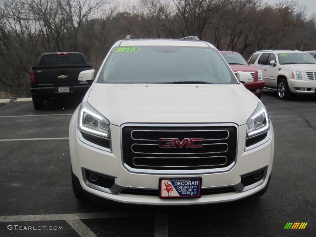 2013 Acadia SLT AWD - White Diamond Tricoat / Ebony photo #2