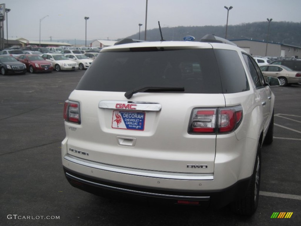 2013 Acadia SLT AWD - White Diamond Tricoat / Ebony photo #4