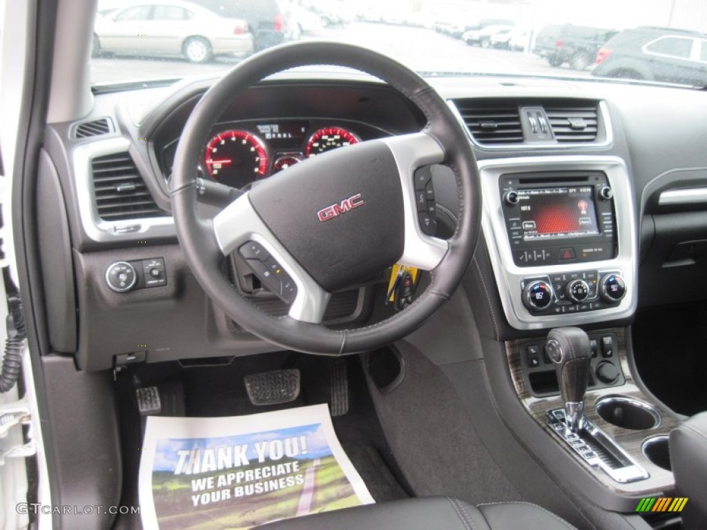 2013 Acadia SLT AWD - White Diamond Tricoat / Ebony photo #10