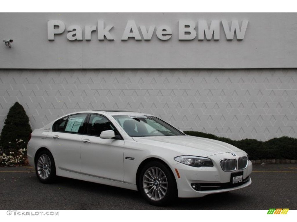 2013 5 Series ActiveHybrid 5 - Alpine White / Black photo #1