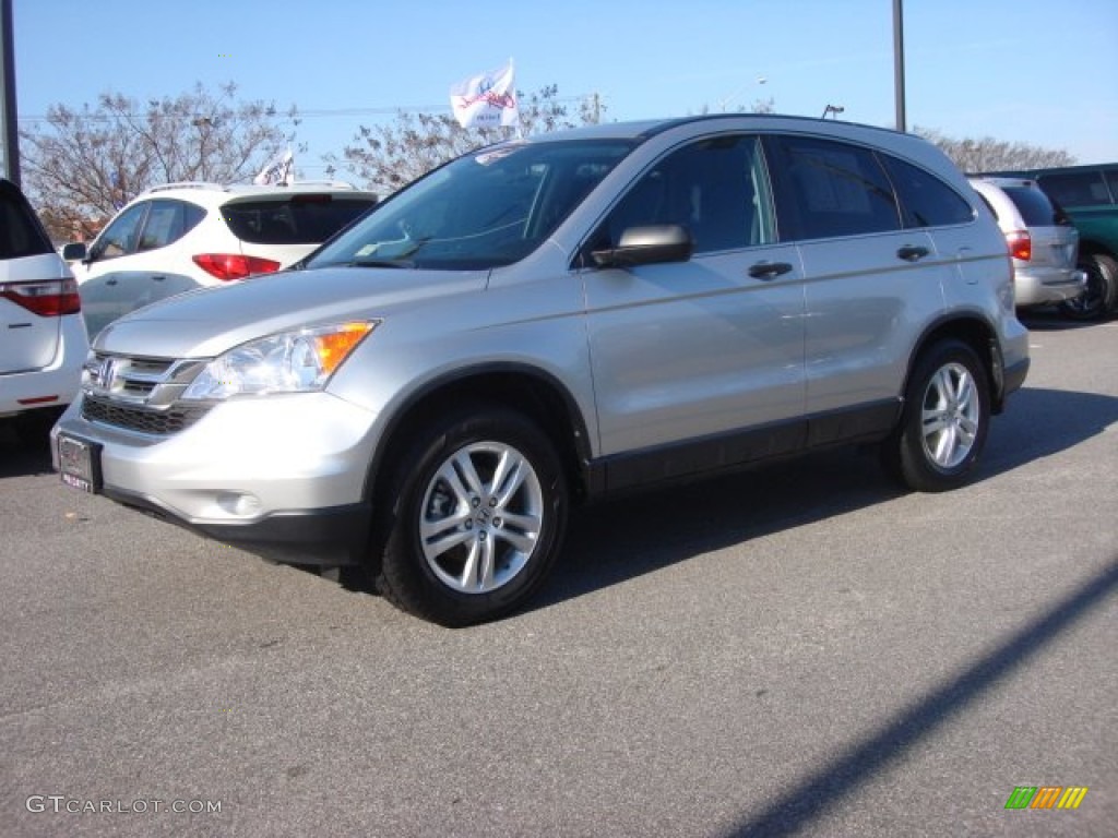 2010 CR-V EX AWD - Alabaster Silver Metallic / Black photo #2