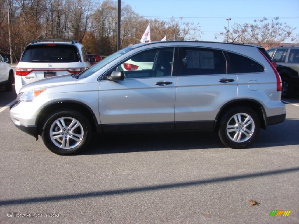 2010 CR-V EX AWD - Alabaster Silver Metallic / Black photo #3