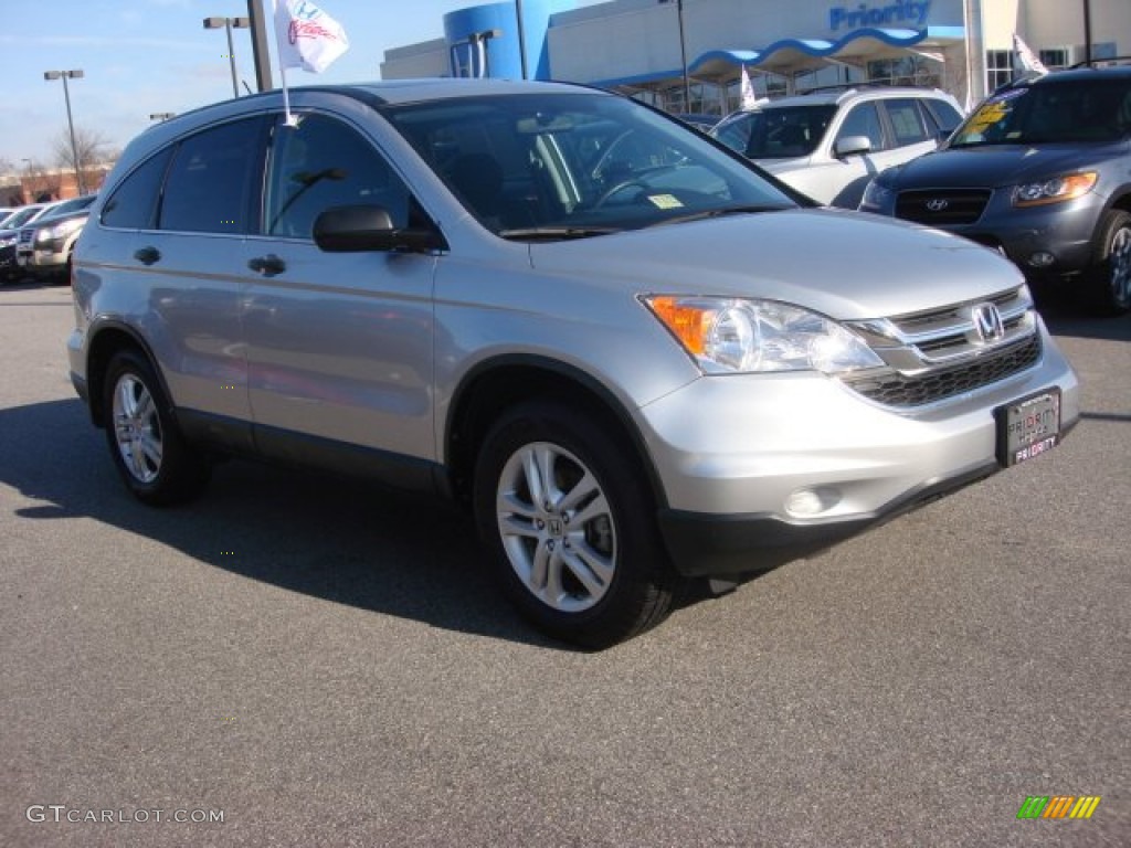 2010 CR-V EX AWD - Alabaster Silver Metallic / Black photo #6