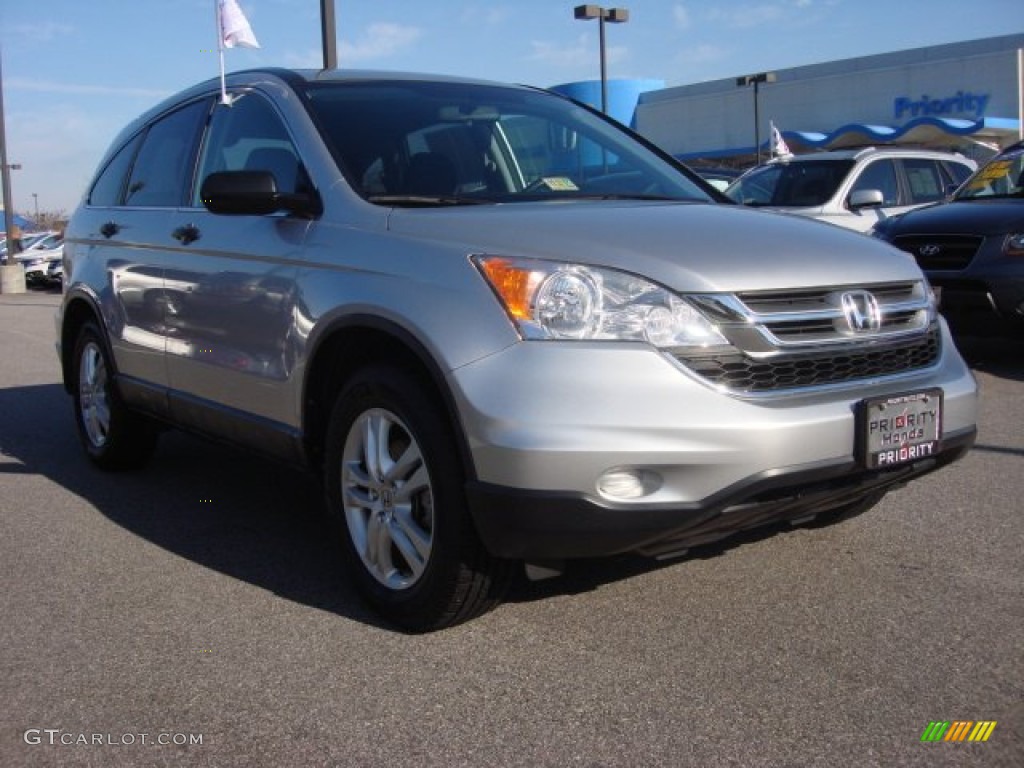 2010 CR-V EX AWD - Alabaster Silver Metallic / Black photo #7