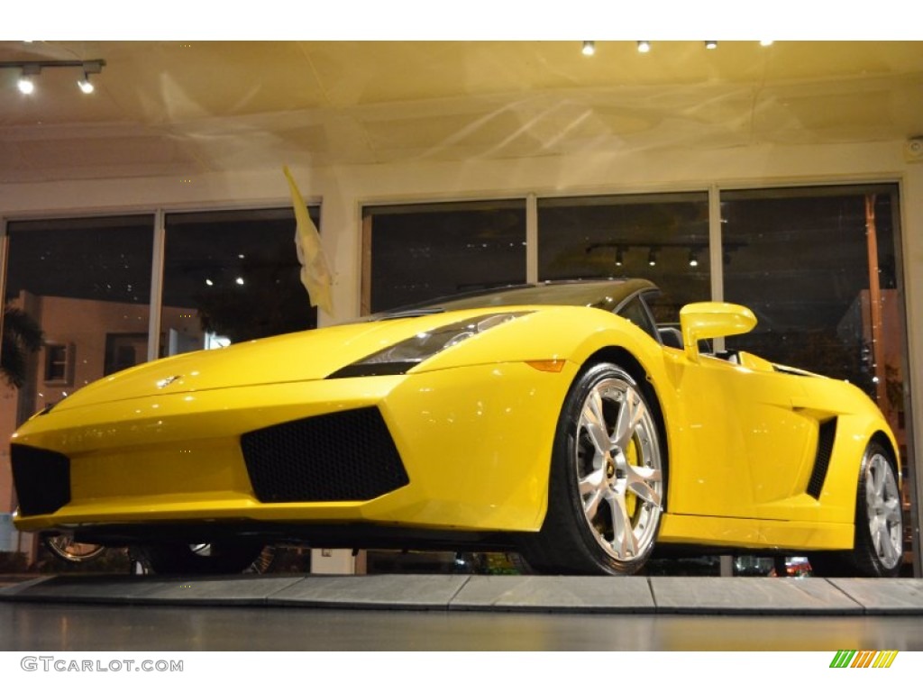 Giallo Halys (Yellow) 2008 Lamborghini Gallardo Spyder Exterior Photo #88415117