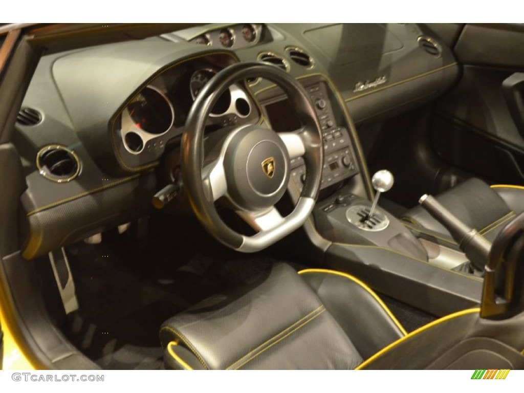 Nero Perseus Interior 2008 Lamborghini Gallardo Spyder Photo #88415969