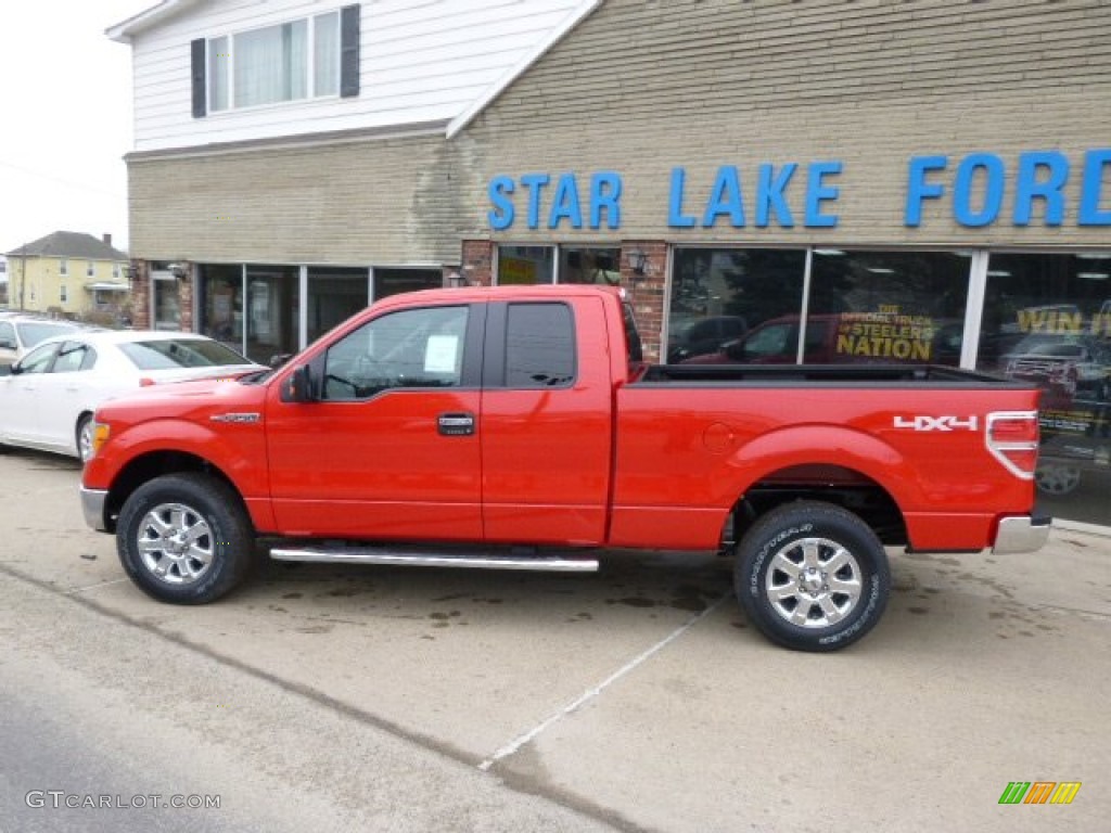 2014 F150 XLT SuperCab 4x4 - Race Red / Steel Grey photo #7
