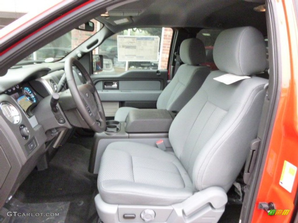 Steel Grey Interior 2014 Ford F150 XLT SuperCab 4x4 Photo #88416324