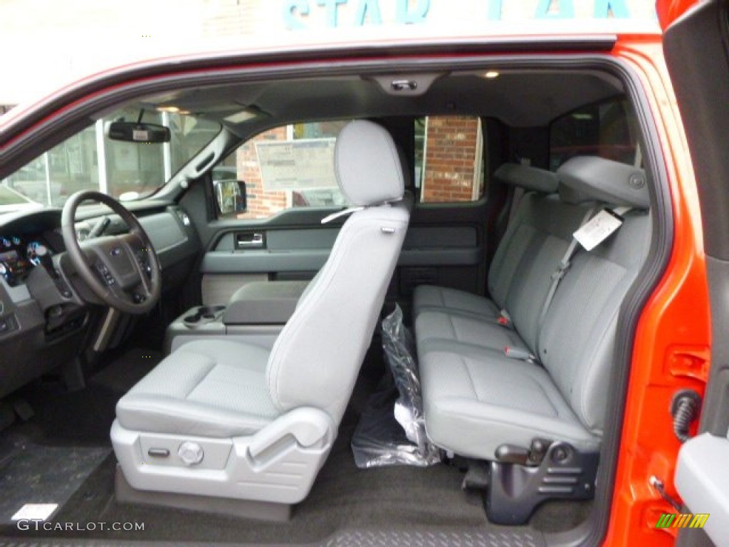 Steel Grey Interior 2014 Ford F150 XLT SuperCab 4x4 Photo #88416364