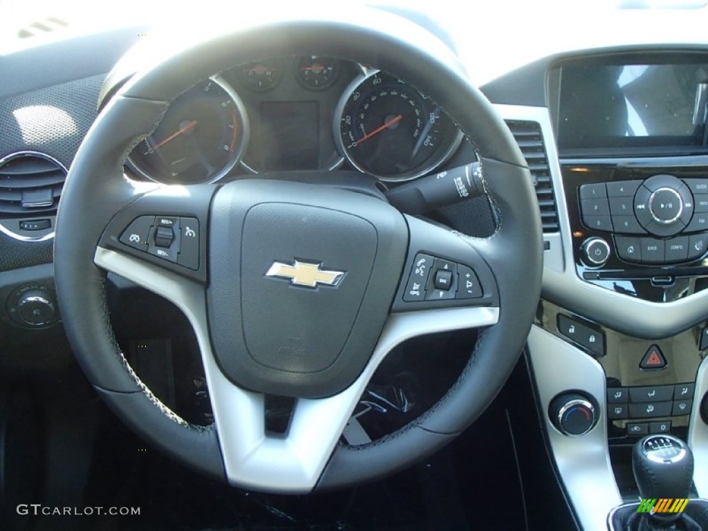 2014 Chevrolet Cruze LT Jet Black Steering Wheel Photo #88416411