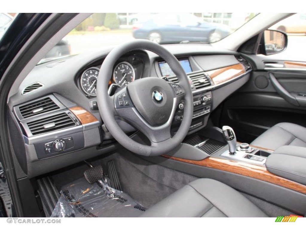 Black Interior 2014 BMW X6 xDrive35i Photo #88416426