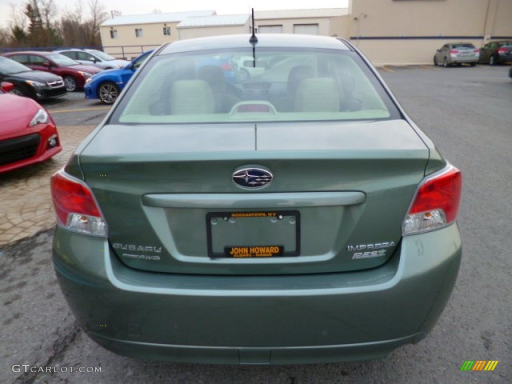 2014 Impreza 2.0i 4 Door - Jasmine Green Metallic / Ivory photo #6