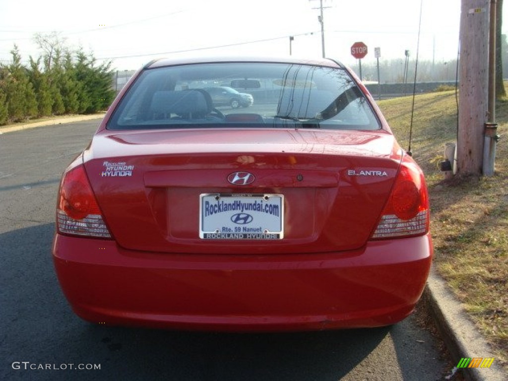 2005 Elantra GT Sedan - Rally Red / Beige photo #5