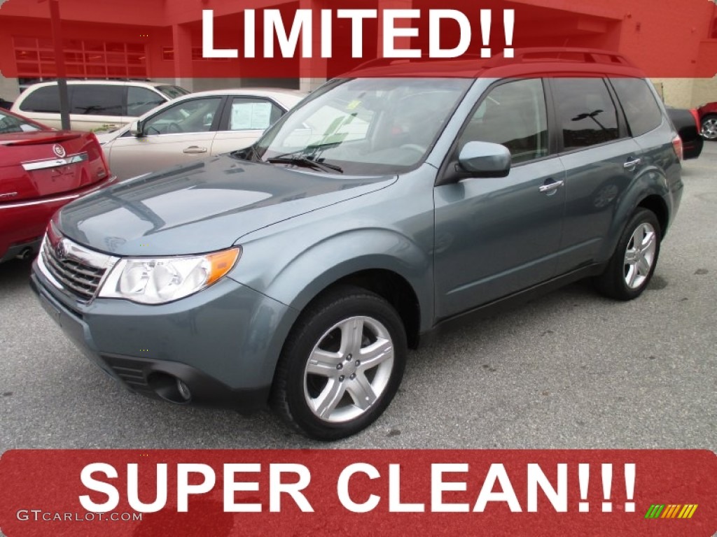2009 Forester 2.5 X Limited - Sage Green Metallic / Platinum photo #1
