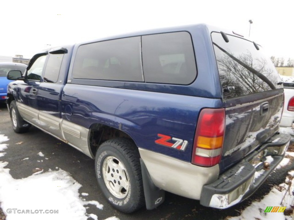 1999 Silverado 1500 LS Z71 Extended Cab 4x4 - Indigo Blue Metallic / Graphite photo #2