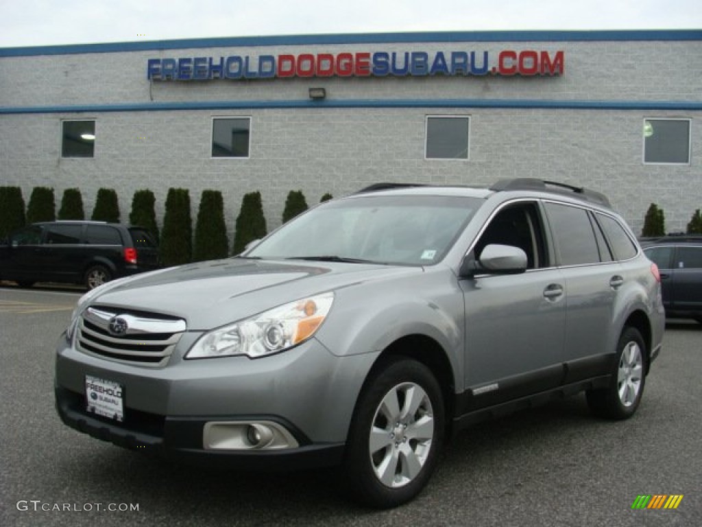2011 Outback 2.5i Premium Wagon - Steel Silver Metallic / Off Black photo #1