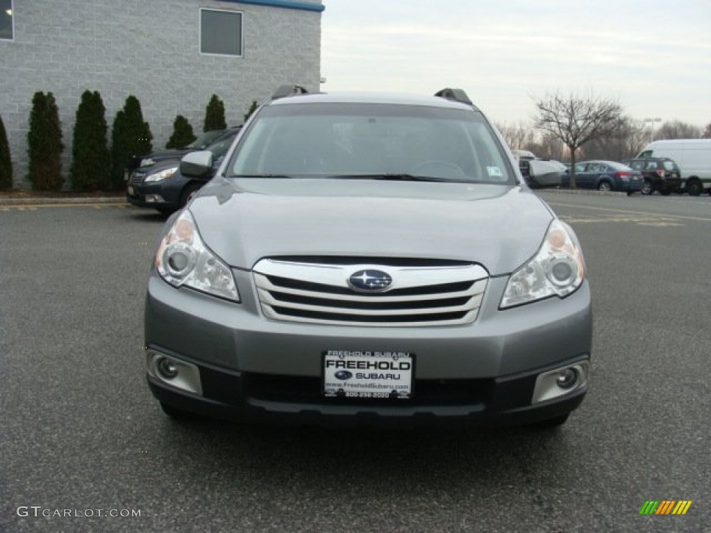 2011 Outback 2.5i Premium Wagon - Steel Silver Metallic / Off Black photo #2