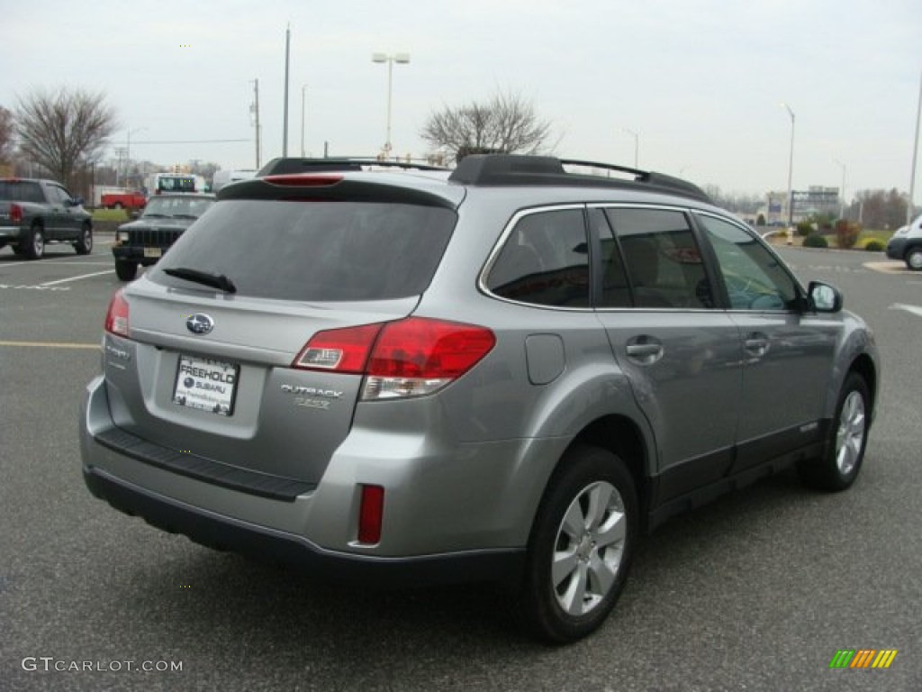 2011 Outback 2.5i Premium Wagon - Steel Silver Metallic / Off Black photo #4