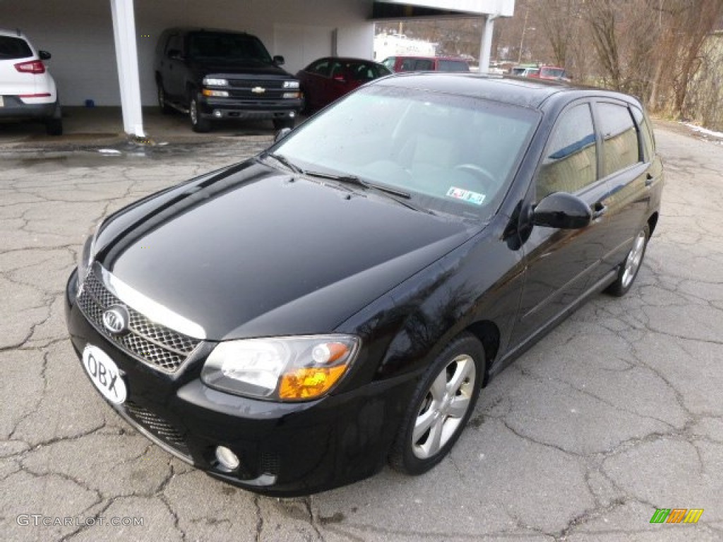 2008 Spectra 5 SX Wagon - Black / Black photo #4