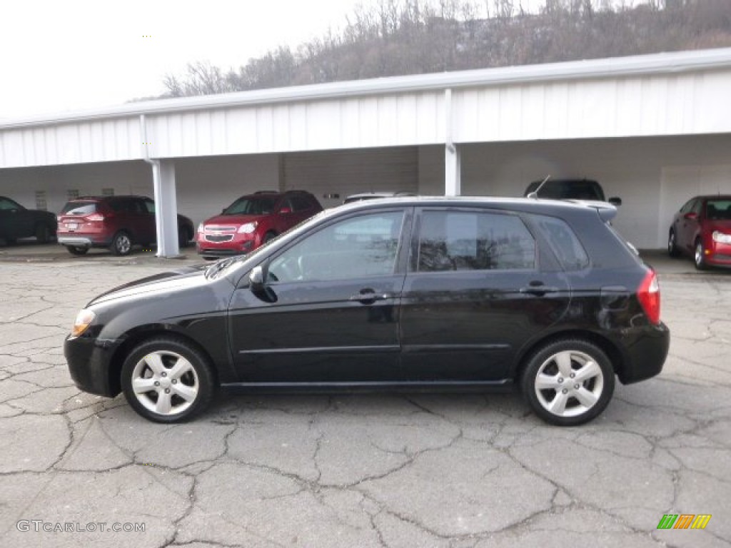 2008 Spectra 5 SX Wagon - Black / Black photo #5