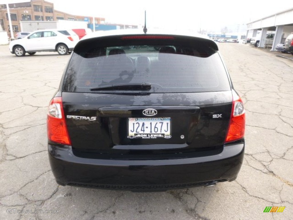 2008 Spectra 5 SX Wagon - Black / Black photo #7
