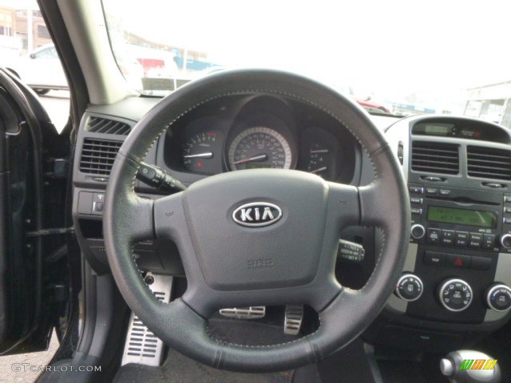 2008 Spectra 5 SX Wagon - Black / Black photo #18