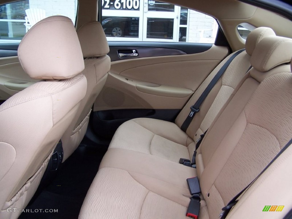 2011 Sonata Hybrid - Midnight Black / Camel photo #12