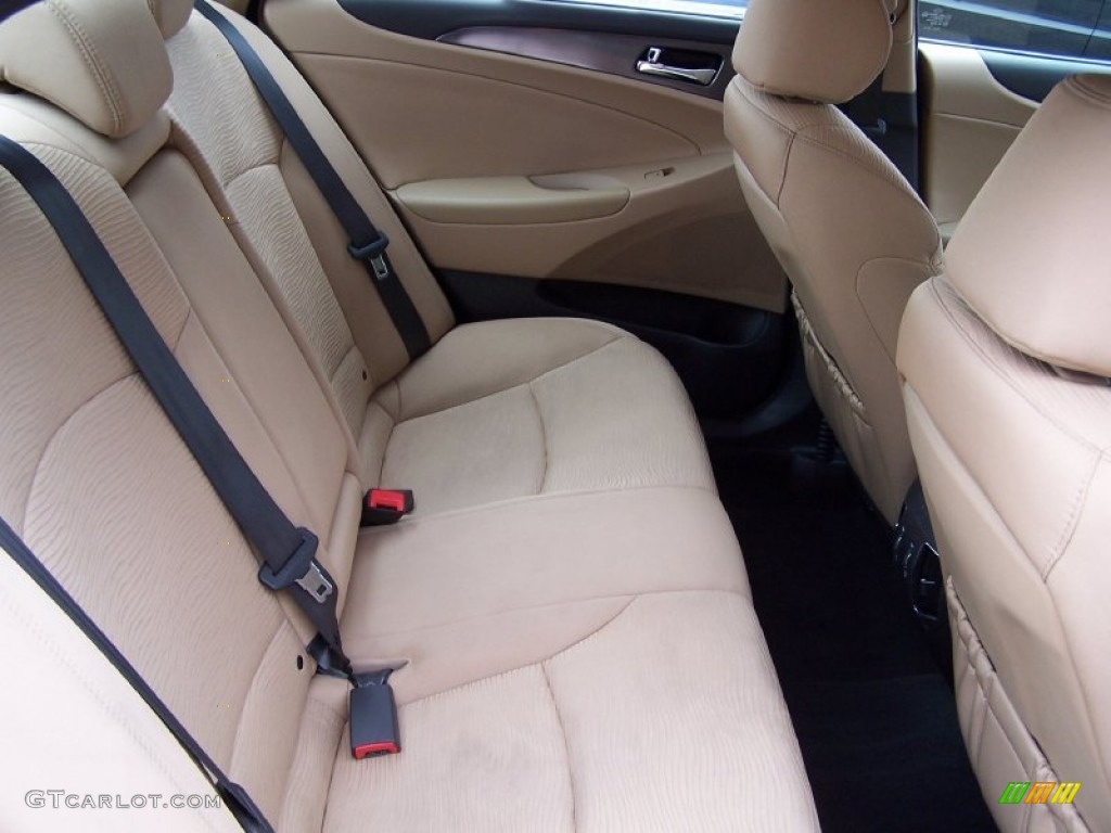 2011 Sonata Hybrid - Midnight Black / Camel photo #14